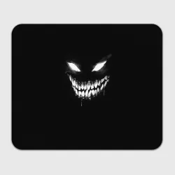 Прямоугольный коврик для мышки Неоновое лицо монстра фонк демона Disturbed 
