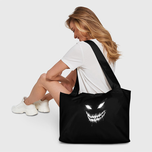 Пляжная сумка 3D Неоновое лицо монстра - фото 6