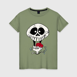 Женская футболка хлопок Smile Hype Skull