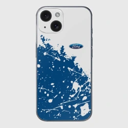 Чехол для iPhone 15 силиконовый с защитой камеры Ford Форд