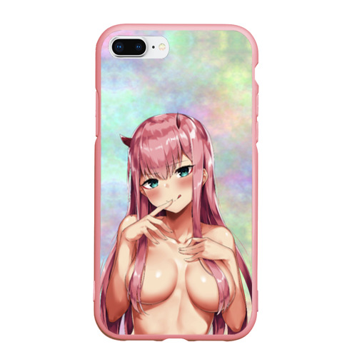 Чехол для iPhone 7Plus/8 Plus матовый Darling In The Franxx. Dreamy 002, цвет баблгам