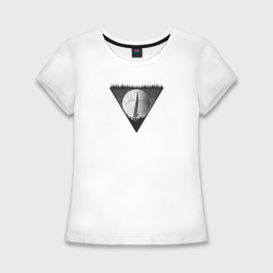 Женская футболка хлопок Slim Папоротник и Космос