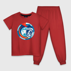 Детская пижама хлопок Первый Космонавт Юрий Гагарин 1