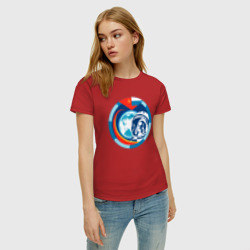 Женская футболка хлопок Первый Космонавт Юрий Гагарин 1 - фото 2