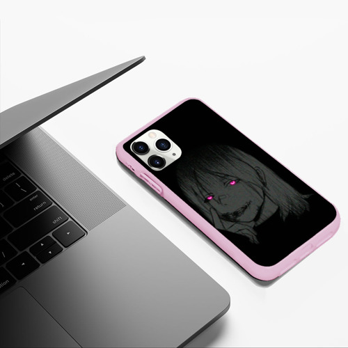 Чехол для iPhone 11 Pro Max матовый с принтом Девушка с неоновыми глазами, фото #5