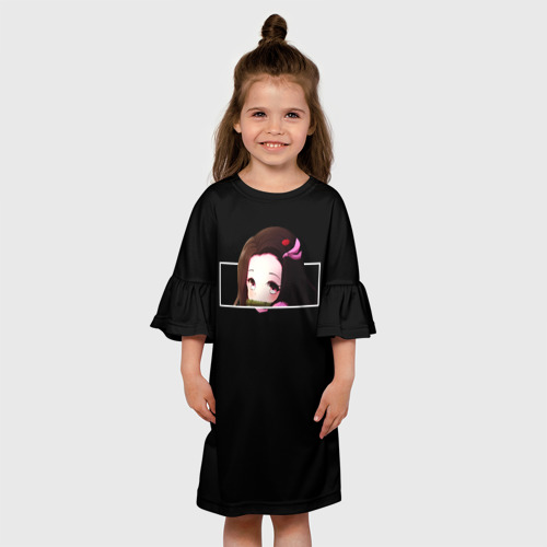 Детское платье 3D с принтом |НЕЗУКО|, вид сбоку #3