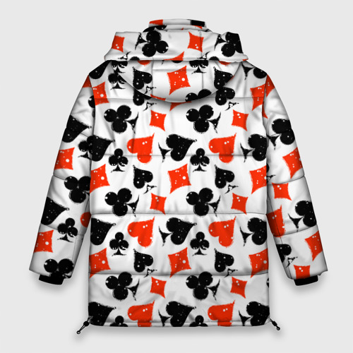 Женская зимняя куртка Oversize Пика, Черва, Крестя, Бубна, цвет черный - фото 2