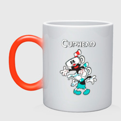 Кружка хамелеон Cuphead веселые чашечки