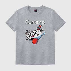 Мужская футболка хлопок Cuphead разбитая чашечка