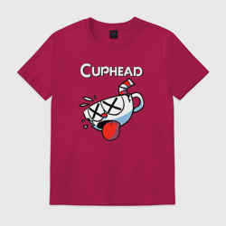 Мужская футболка хлопок Cuphead разбитая чашечка