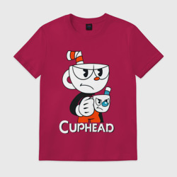 Мужская футболка хлопок Cuphead чашечка с чашечкой