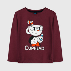 Детский лонгслив хлопок Cuphead чашечка с чашечкой