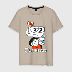 Мужская футболка хлопок Cuphead чашечка с чашечкой