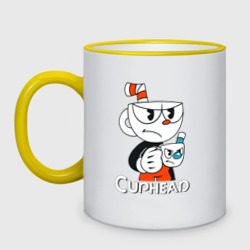 Кружка двухцветная Cuphead чашечка с чашечкой