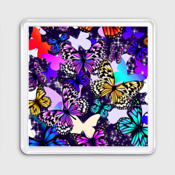 Магнит 55*55 Бабочки Butterflies