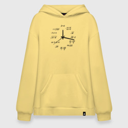 Худи SuperOversize хлопок Высшая математика - часы