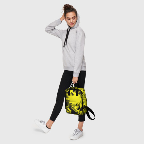 Женский рюкзак 3D Черно-желтый беспредел - фото 4