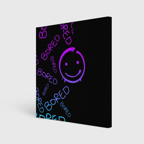 Холст квадратный Neon Bored Half pattern