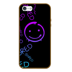 Чехол для iPhone 5/5S матовый Neon Bored Half pattern