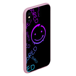 Чехол для iPhone XS Max матовый Neon Bored Half pattern - фото 2