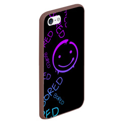 Чехол для iPhone 5/5S матовый Neon Bored Half pattern - фото 2