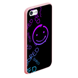 Чехол для iPhone 5/5S матовый Neon Bored Half pattern - фото 2