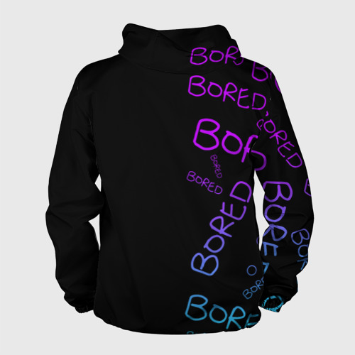 Мужская ветровка 3D Neon Bored Half pattern, цвет белый - фото 2