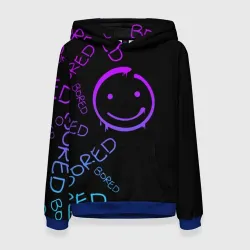 Женская толстовка 3D Neon Bored Half pattern