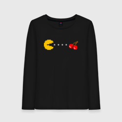 Женский лонгслив хлопок Pac-man 8-bit