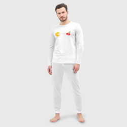 Мужская пижама с лонгсливом хлопок Pac-man 8-bit - фото 2