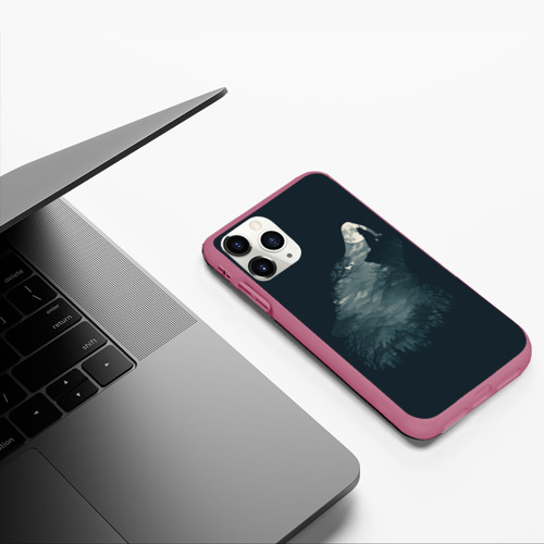 Чехол для iPhone 11 Pro матовый с принтом Душа природы - волк, фото #5