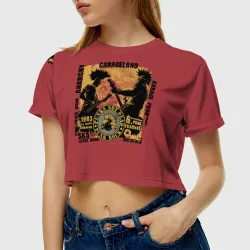 Женская футболка Crop-top 3D Punk Rock Панки Живы - фото 2