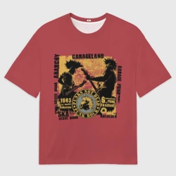 Мужская футболка oversize 3D Punk Rock Панки Живы