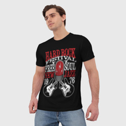Мужская футболка 3D Hard rock festival - фото 2