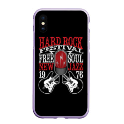 Чехол для iPhone XS Max матовый Hard rock festival