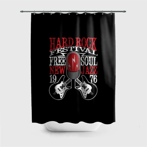 Штора 3D для ванной Hard rock festival