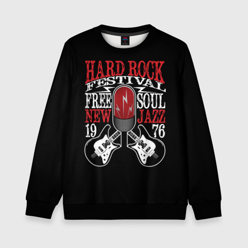 Детский свитшот 3D Hard rock festival, цвет 3D печать