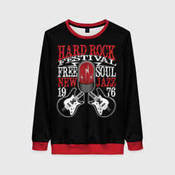 Женский свитшот 3D Hard rock festival