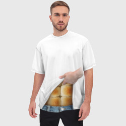 Мужская футболка oversize 3D Мучные кубики - фото 2
