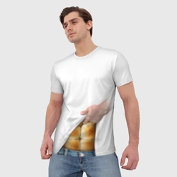 Мужская футболка 3D Мучные кубики - фото 2