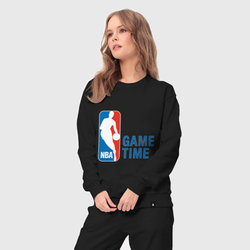 Женский костюм хлопок с принтом NBA Game Time, вид сбоку #3