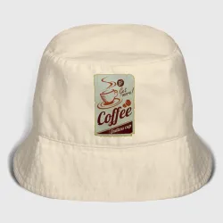 Детская панама хлопок Coffee Cup Retro