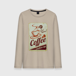 Мужской лонгслив хлопок Coffee Cup Retro