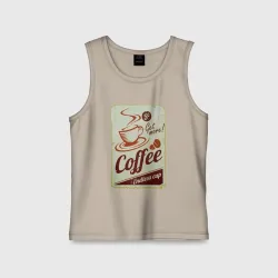 Детская майка хлопок Coffee Cup Retro