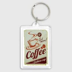 Брелок прямоугольный 35*50 Coffee Cup Retro