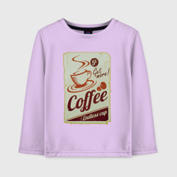 Детский лонгслив хлопок Coffee Cup Retro