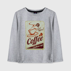 Детский лонгслив хлопок Coffee Cup Retro