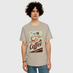 Мужская футболка хлопок Oversize Coffee Cup Retro - фото 2
