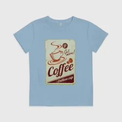 Детская футболка хлопок Coffee Cup Retro