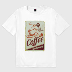 Мужская футболка хлопок Oversize Coffee Cup Retro